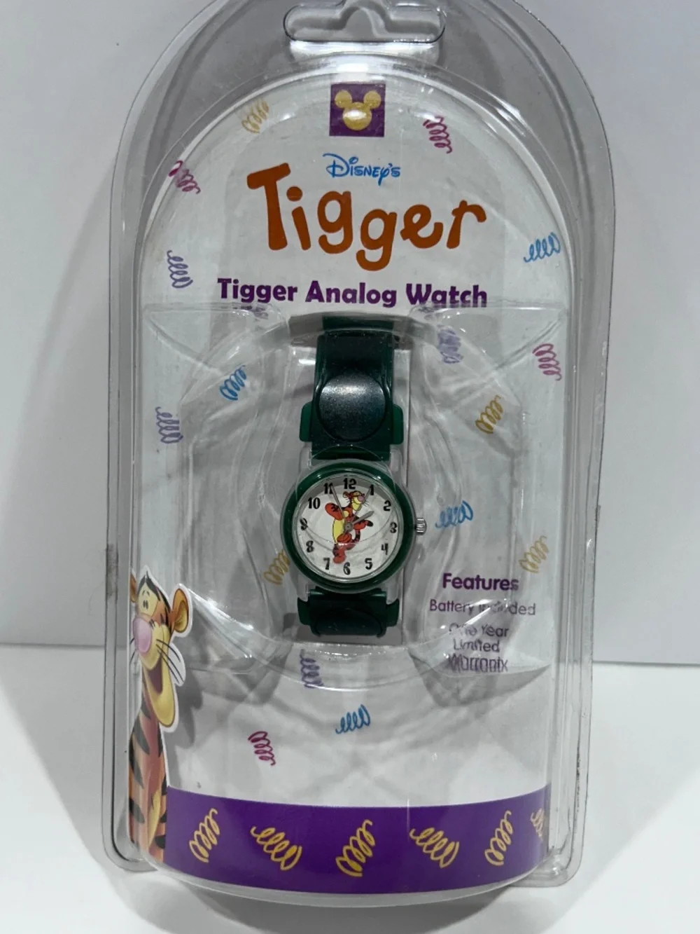 NEW Vintage Disney Seiko SII Collectible Green wristband TIGGER fac watch ANALOG